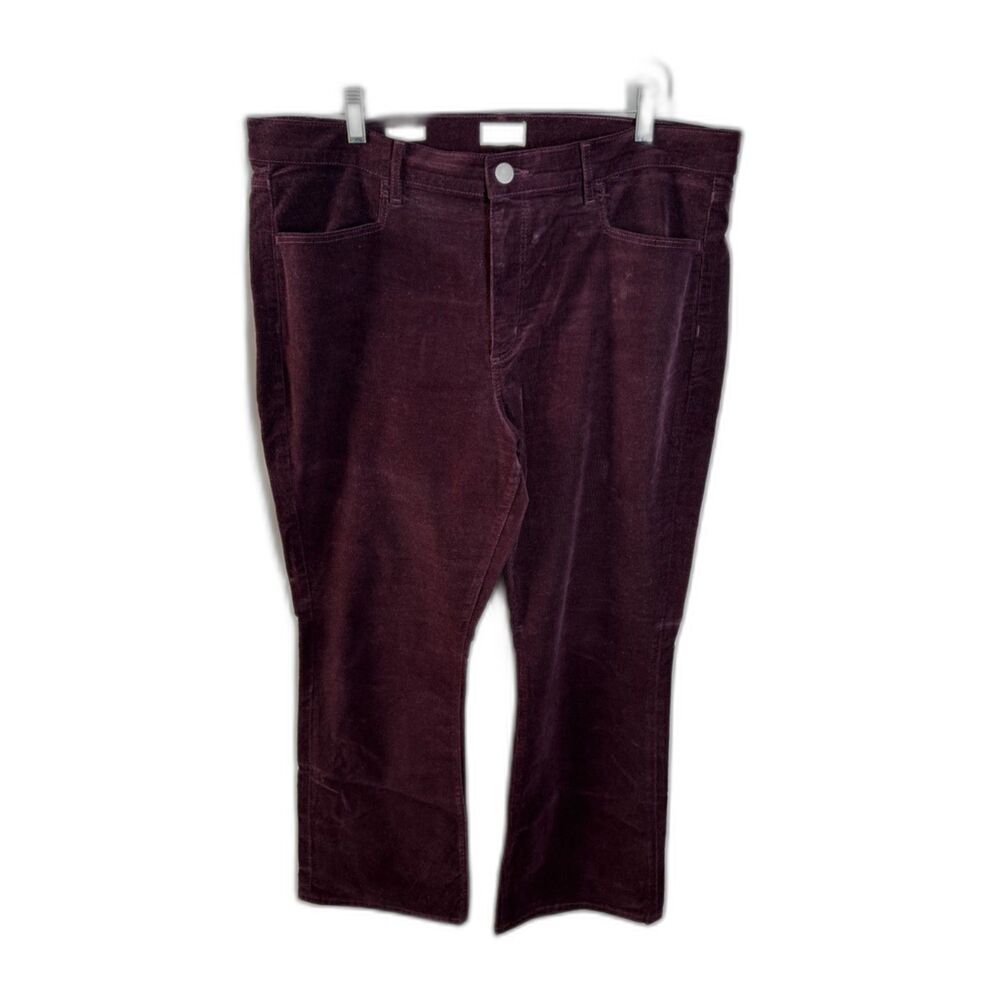 LOFT Women’s Burgundy Corduroy Bootcut Pants Wine Plum Stretch Fall